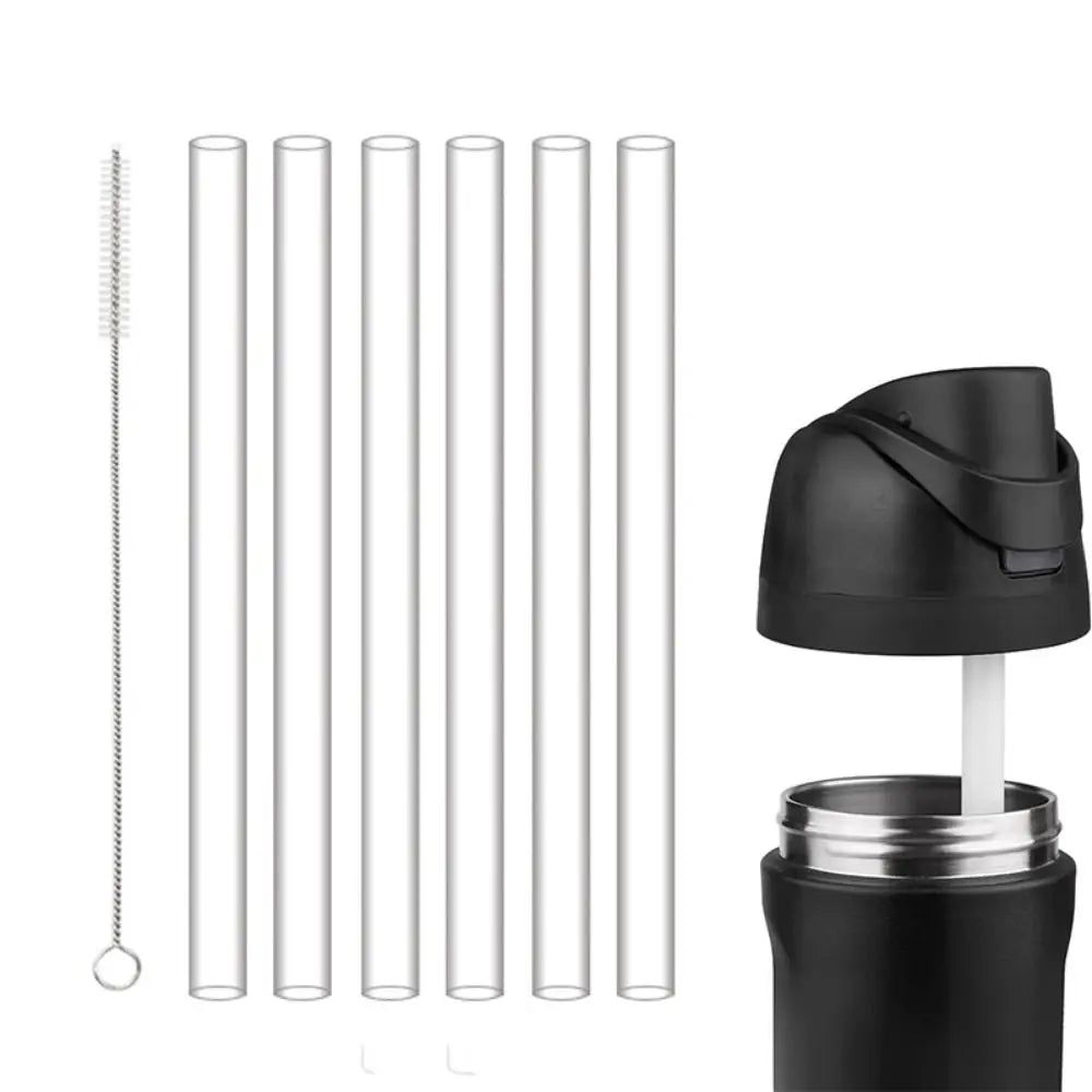 PCT Replacement Straws BPA-free with Cleaning Brush Bottle Straws Insulated Reusable Long Straw for Owala FreeSip 24 oz 32 oz