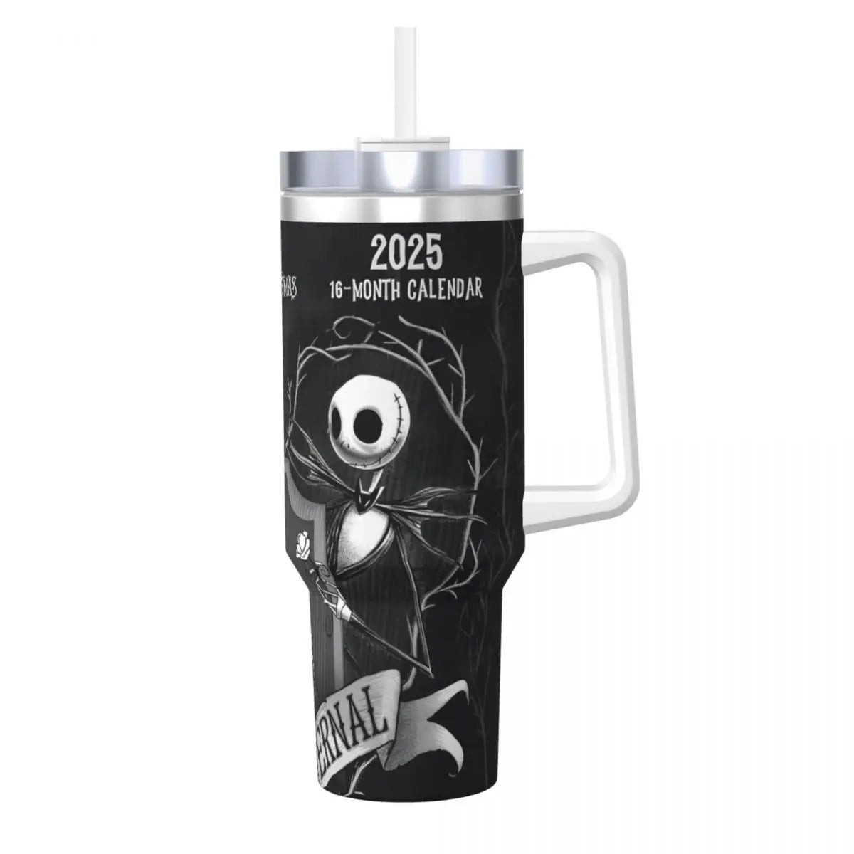 Nightmare Before Christmas 2025 Stainless Steel Tumbler Beach Mugs Cup 40oz Thermal Mug Portable Cold and Hot Milk Water Bottle