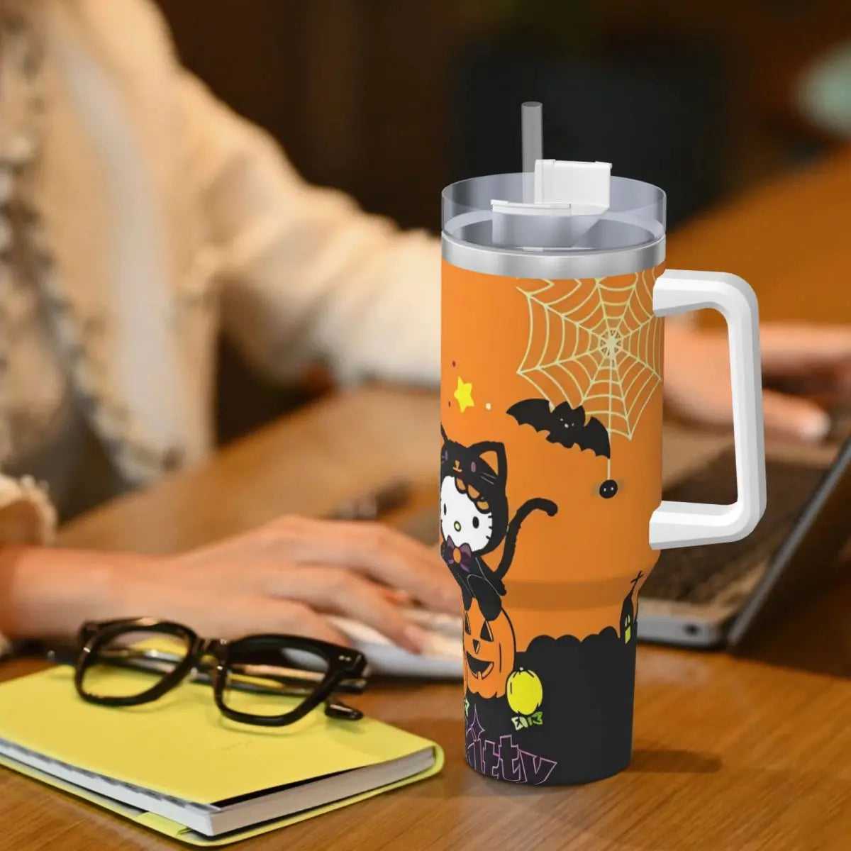 Stainless Steel Tumbler Hello Kitty Halloween Thermal Mug Insulated Cold and Hot Car Mugs Travelist Design Water Bottle