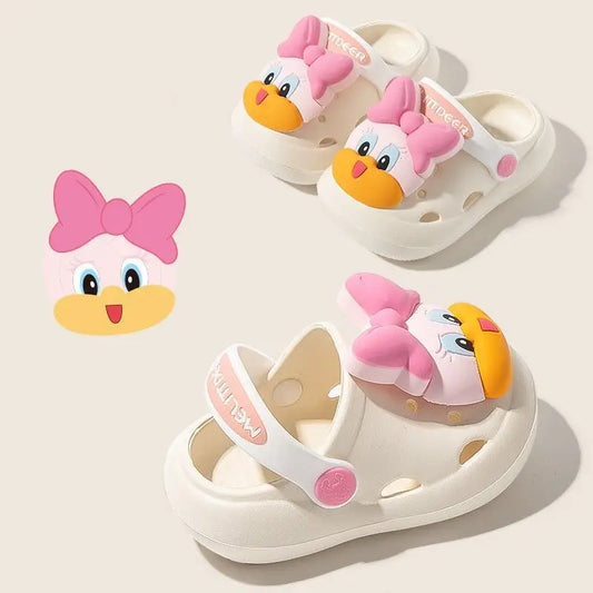 Disney Children's Slippers Summer Girls' Anti slip Bathroom Minnie Mouse Children's Boys' Cartoon Shower Slippers Hole Shoes