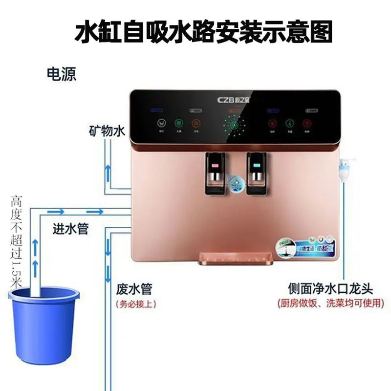 Purification and heating all-in-one  water purifier hot and cold water dispenser revers osmosis system