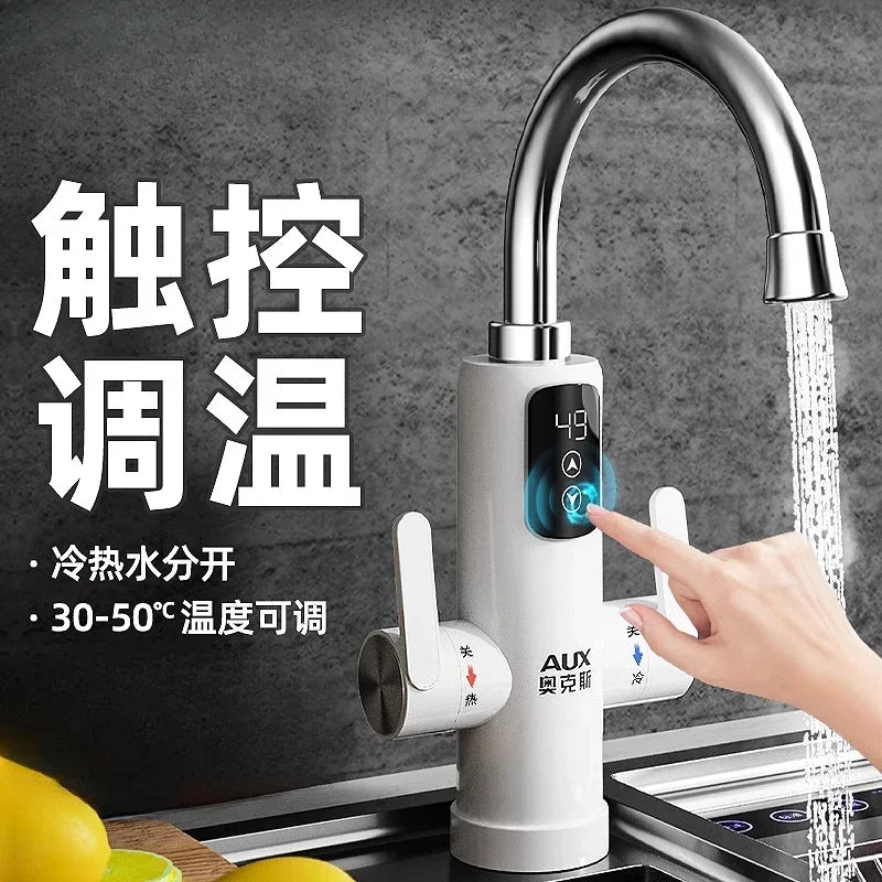 Electric water faucet. Instant fast heating. Kitchen. Hot and cold dual-use. Water heating. Household water heater.