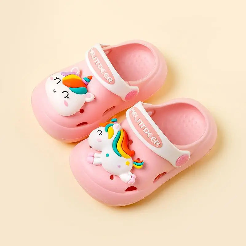 Disney Children's Slippers Summer Girls' Anti slip Bathroom Minnie Mouse Children's Boys' Cartoon Shower Slippers Hole Shoes