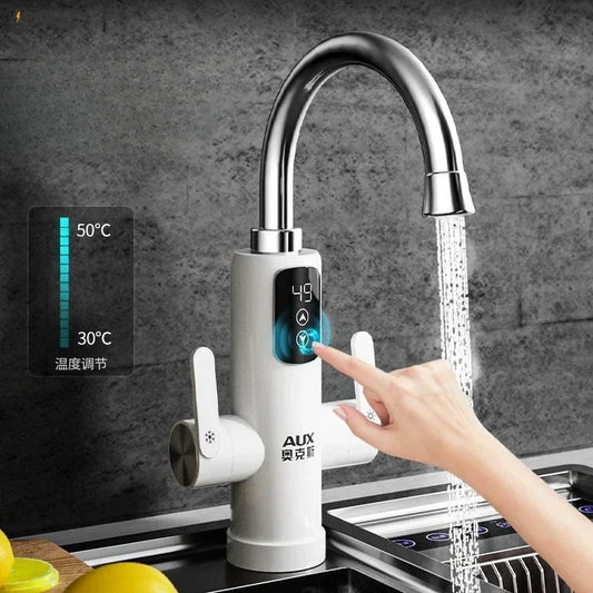 Electric water faucet. Instant fast heating. Kitchen. Hot and cold dual-use. Water heating. Household water heater.