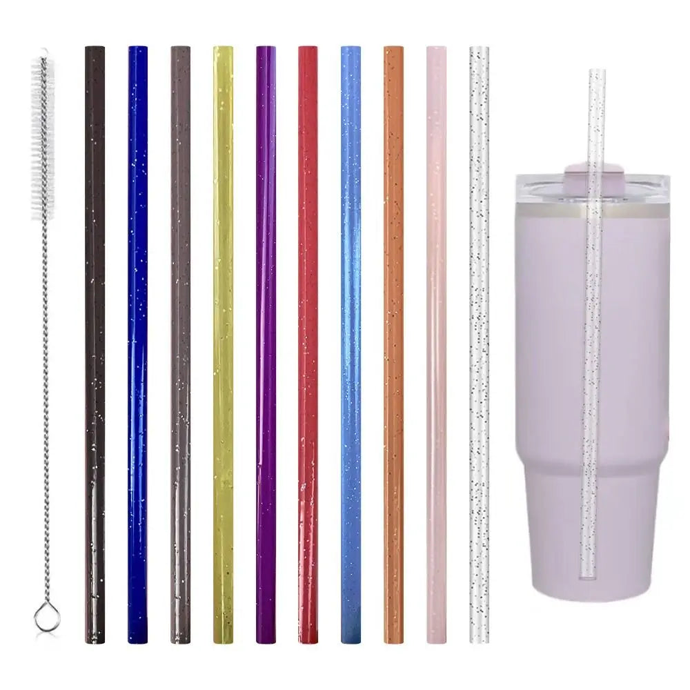 5Pcs Gifts Reusable Plastic Straws Portable Car Travel Cup Straw Car Cup Straws Cup Accessories for Stanley 40oz/30oz/20oz