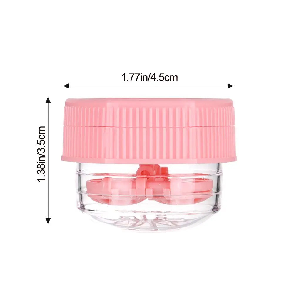 1PC Contact Lens Cleaner Case Portable Manually Rotatable Contact Lens Case Plastic Container Storage Holder Eyewear Accessories