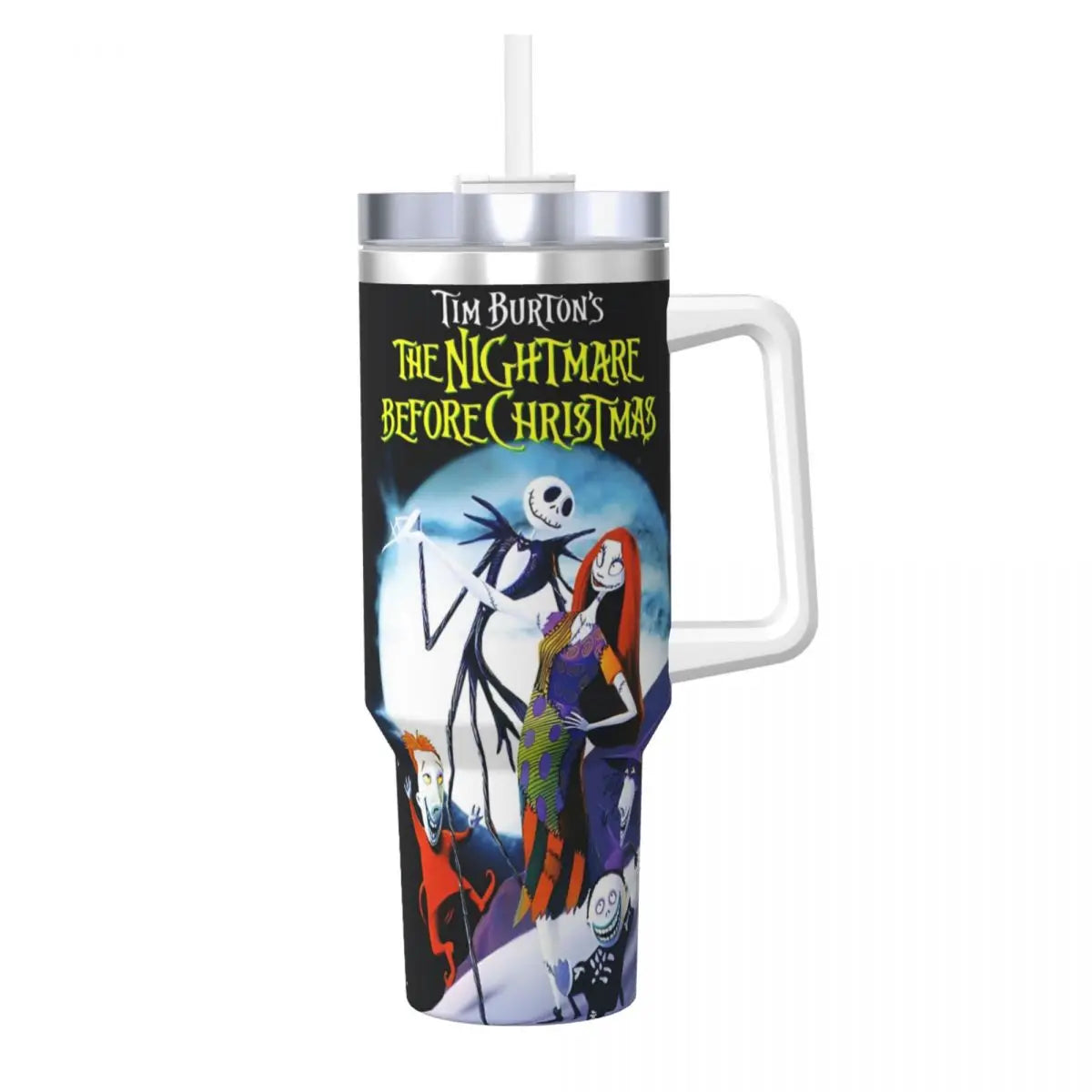 Nightmare Before Christmas 2025 Stainless Steel Tumbler Beach Mugs Cup 40oz Thermal Mug Portable Cold and Hot Milk Water Bottle