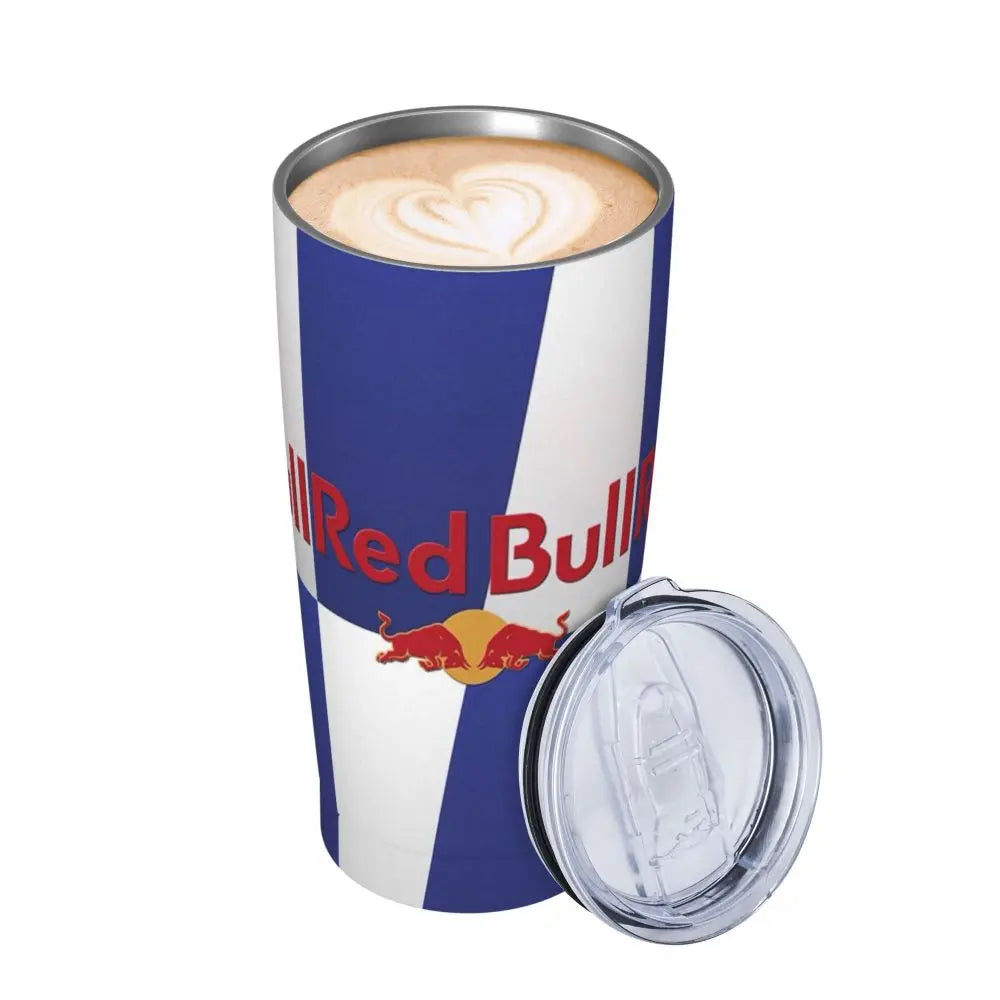 Stainless Steel Tumbler RB Bull Thermal Mug With Straws and Lid Battle Blue Cold and Hot Car Mugs Travel Graphic Water Bottle