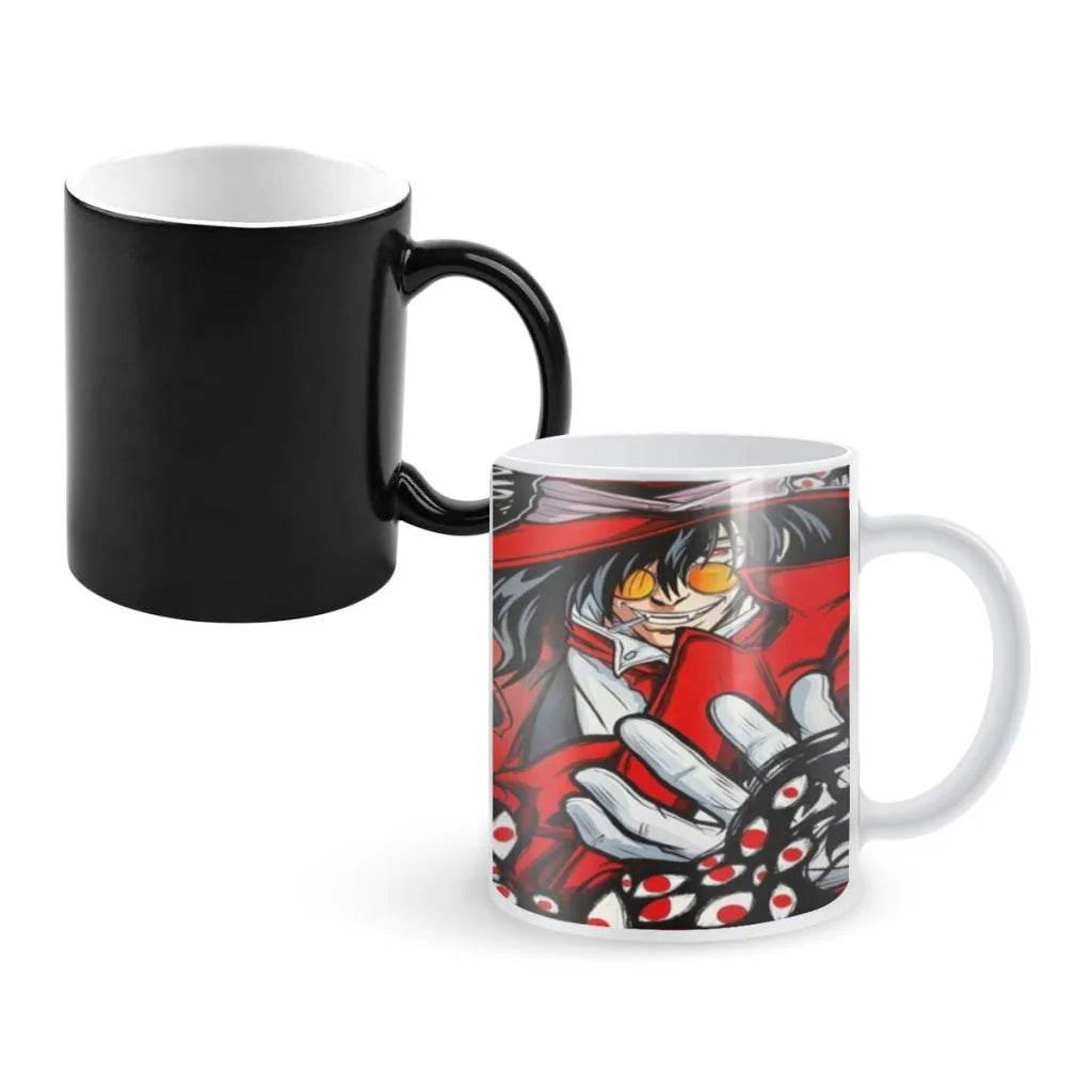 Alucard Hellsing Anime Movie Magic Hot Cold Heat Temperature Sensitive Color-Changing Coffee Tea Milk Mug Cup