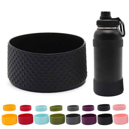 2PCS Silicone Water Bottle Boot For Owala 24 32 40 Oz, Anti-Slip Protective Sleeve Bottom Bumper Protector For FreeSip