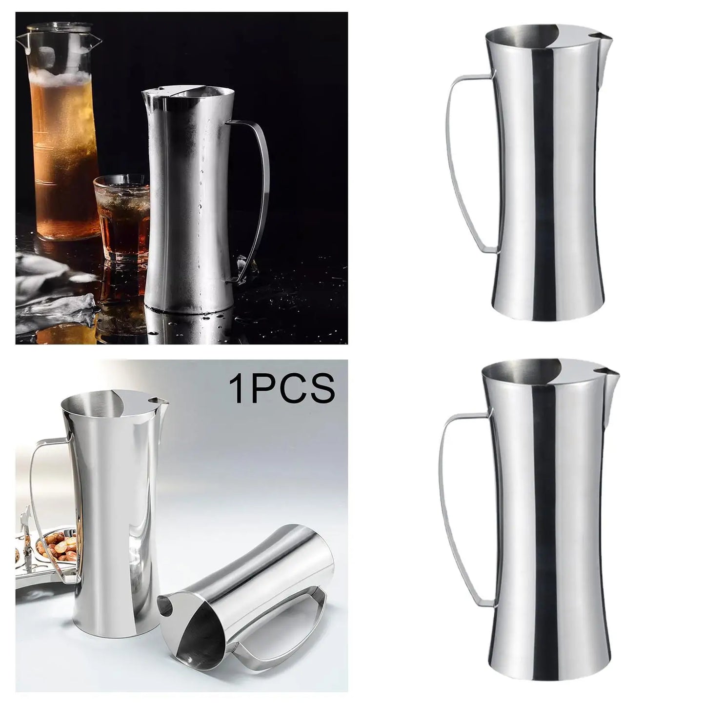 Water Pitcher with Handle Drink Dispenser Jug for Juice Cold Drinks Lemonade