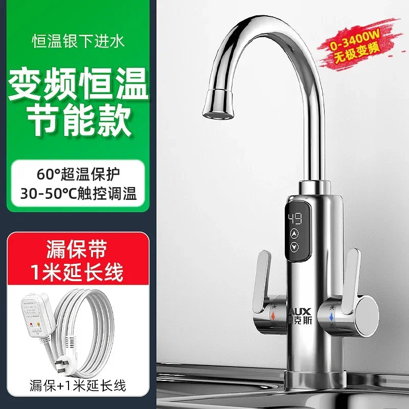 Electric water faucet. Instant fast heating. Kitchen. Hot and cold dual-use. Water heating. Household water heater.