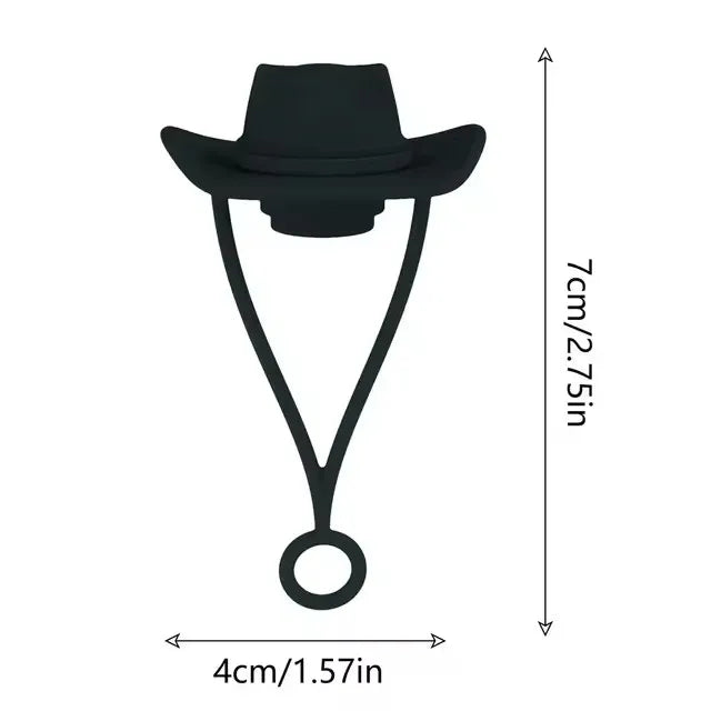 Silicone Cowboy Hat Straw Covers Caps Compatible With Stanleys Cup 30 40 Oz Tumbler Cute Funny Drinking Straw Tip Decoration