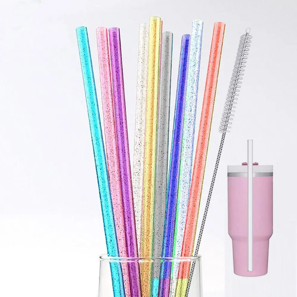 5Pcs Gifts Reusable Plastic Straws Portable Car Travel Cup Straw Car Cup Straws Cup Accessories for Stanley 40oz/30oz/20oz