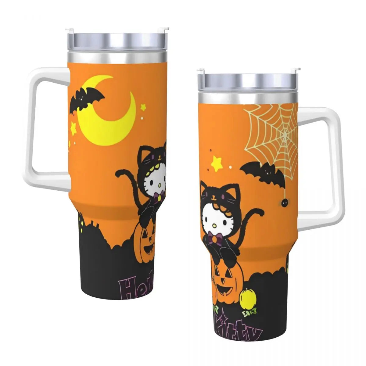 Stainless Steel Tumbler Hello Kitty Halloween Thermal Mug Insulated Cold and Hot Car Mugs Travelist Design Water Bottle