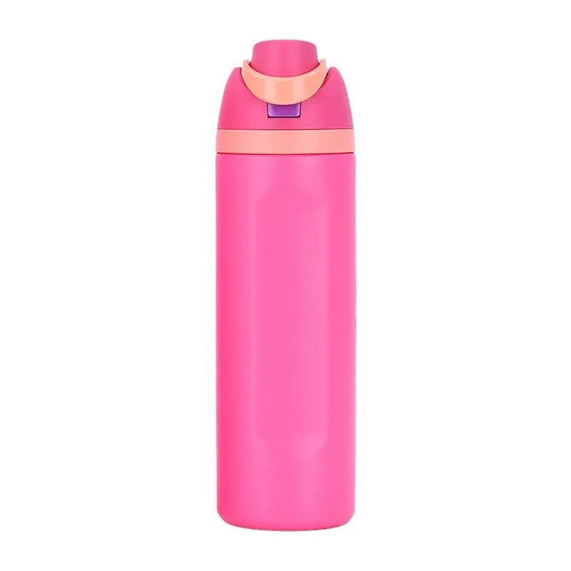 Vacuum Insulated Water Bottle with Straw 19/24/32oz Stainless Steel Thermos Bottle Base Cover for Owala 24oz Sports Vacuum Flask