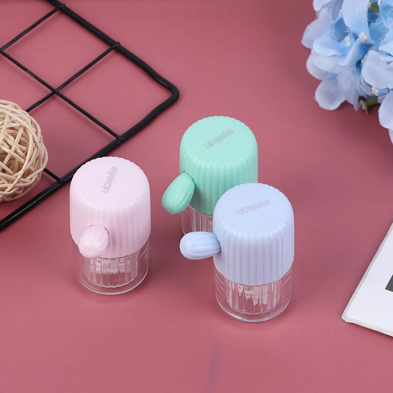 Contact Lens Cleaner Portable Manual Cleaning Cosmetic Contact Box Travel Contact Lens Case HL-830 Manual Rotary Cleaner