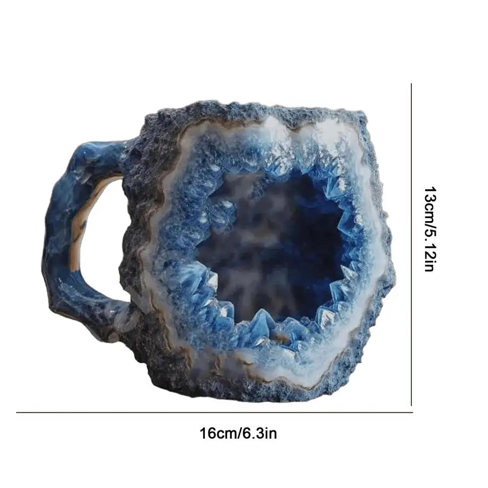 Mineral Crystal Design Decorative Coffee Mug Agate Crystal Texture Coffee Mug Agate Texture Hot Cold Water Cup For Boys Girls