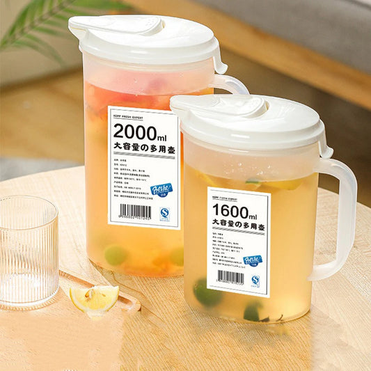 Large Capacity Teapot Kettle Juice Ice Beverage Storage Container Heat Resistant Cold Water Jug Plastic Juice Pitcher Household