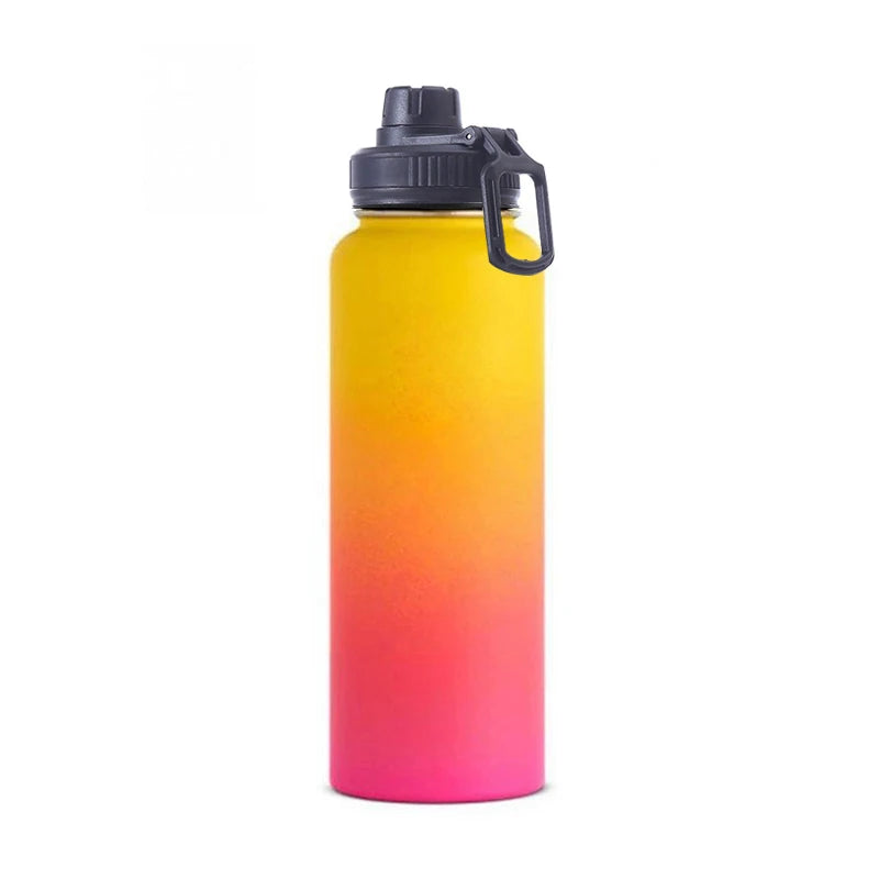 Hydroes Stainless Steel Water Bottle with Straw Lid - 18oz, 32oz, 40oz, Vacuum Insulated Flask for Sports & Outdoors | 2L Capacity